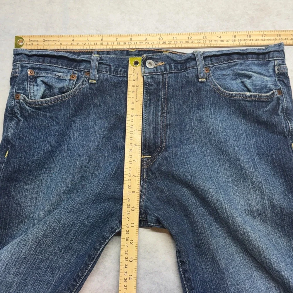 Lucky Brand Straight Leg Mens Size 34 Blue Faded Denim Jeans Classic Western
